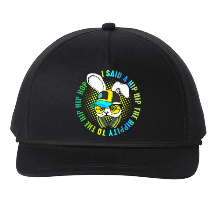 Hippity Hip Hop Bunny Snapback Five-Panel Rope Hat