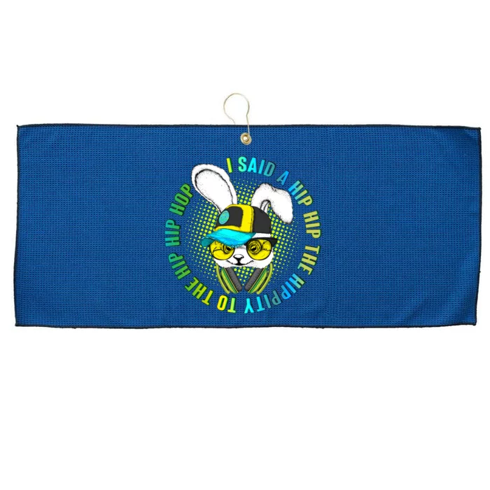 Hippity Hip Hop Bunny Large Microfiber Waffle Golf Towel