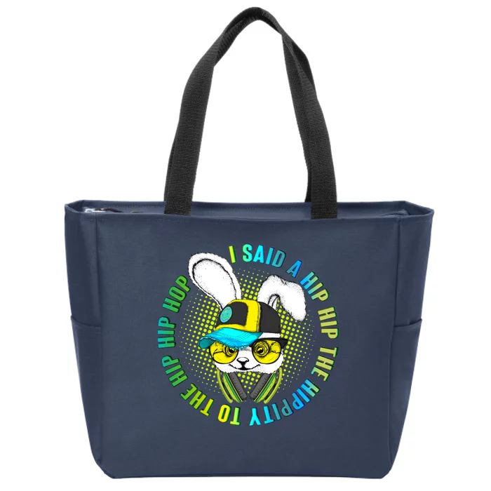 Hippity Hip Hop Bunny Zip Tote Bag