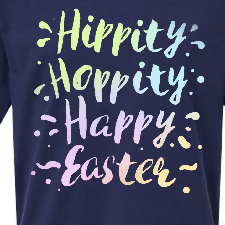 Hippity Hoppity Happy Easter Sueded Cloud Jersey T-Shirt