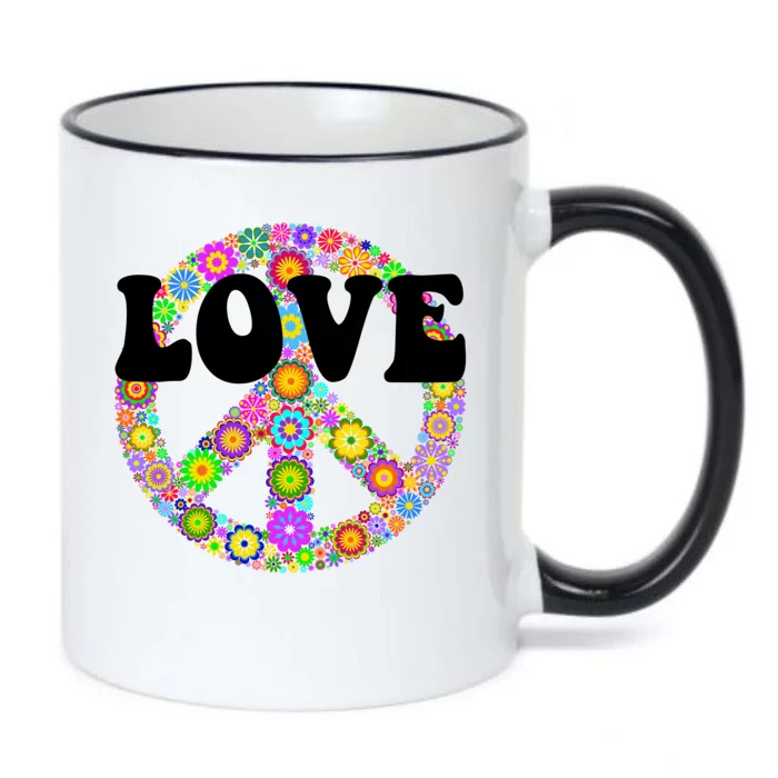 Hippy Love Black Color Changing Mug