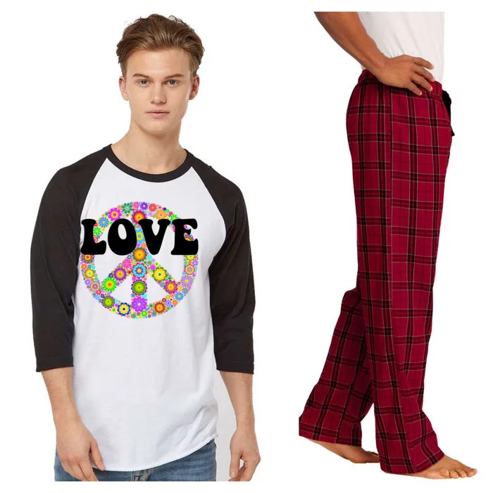 Hippy Love Raglan Sleeve Pajama Set