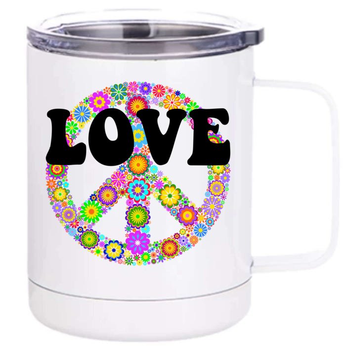 Hippy Love Front & Back 12oz Stainless Steel Tumbler Cup