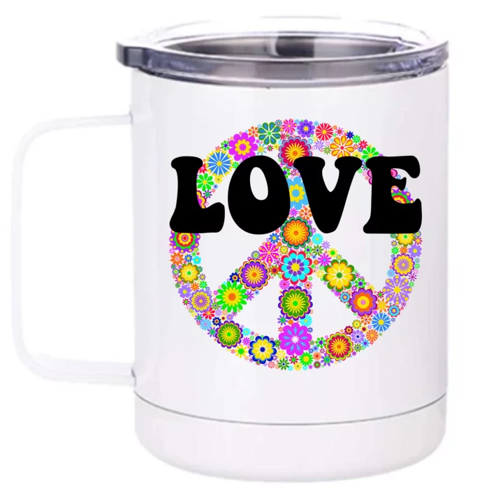 Hippy Love Front & Back 12oz Stainless Steel Tumbler Cup