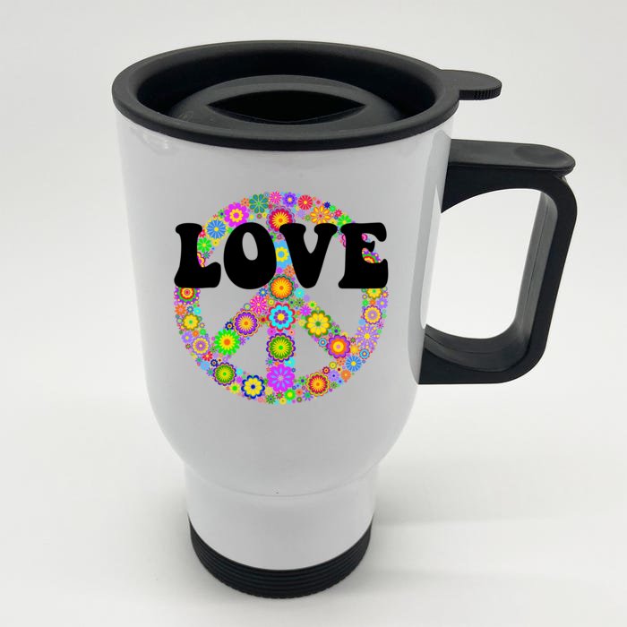 Hippy Love Front & Back Stainless Steel Travel Mug