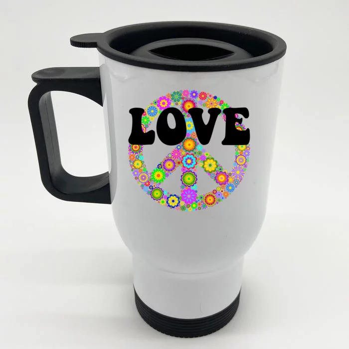 Hippy Love Front & Back Stainless Steel Travel Mug