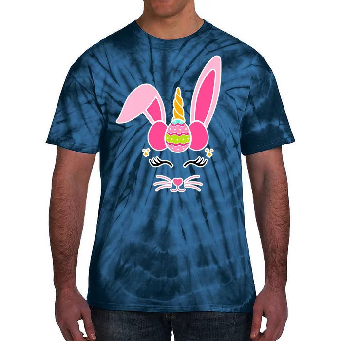 Hipster Bunnycorn Easter Bunny Unicorn Tie-Dye T-Shirt