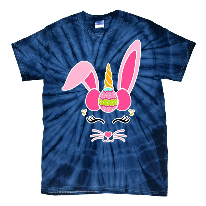 Hipster Bunnycorn Easter Bunny Unicorn Tie-Dye T-Shirt