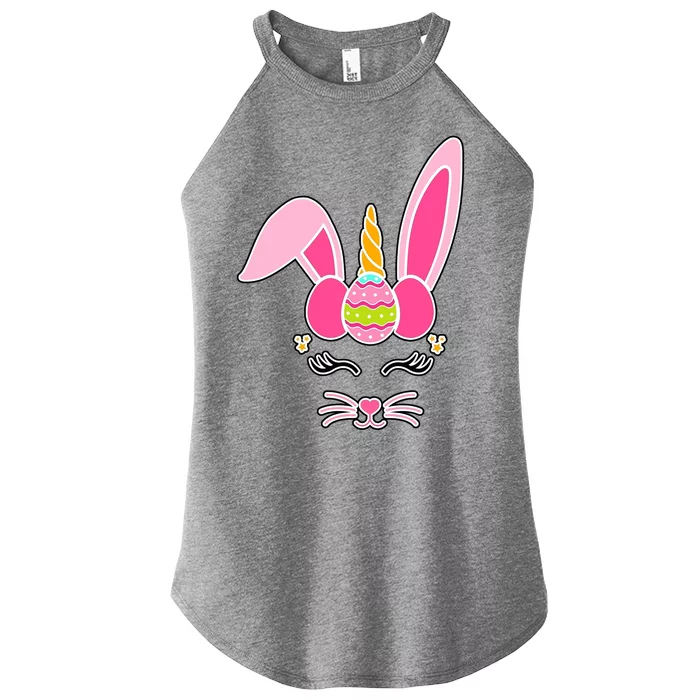 Hipster Bunnycorn Easter Bunny Unicorn Women’s Perfect Tri Rocker Tank