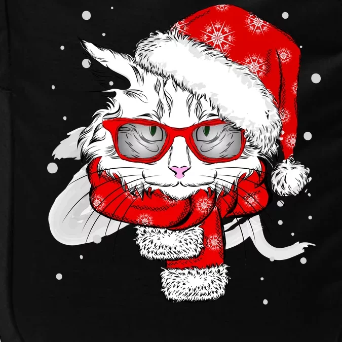 Hipster Christmas Cat Impact Tech Backpack