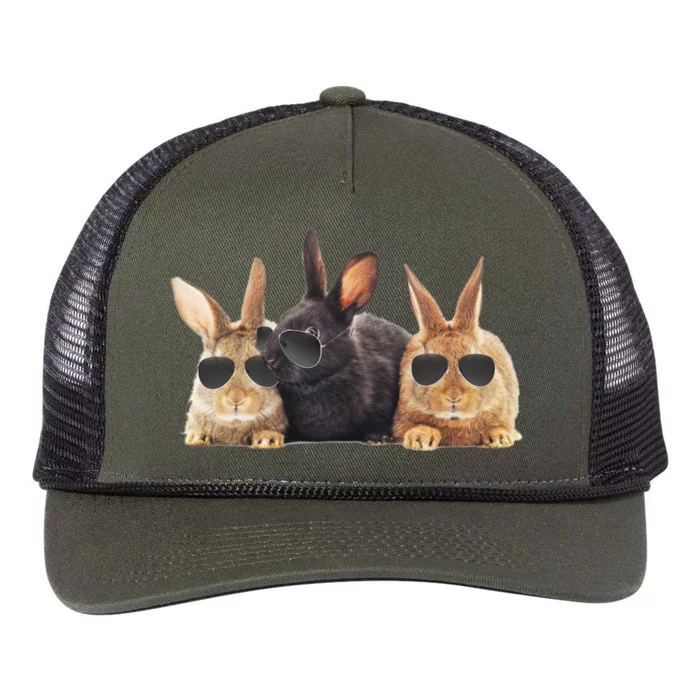 Hipster Cool Rabbit Retro Rope Trucker Hat Cap