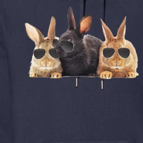 Hipster Cool Rabbit Premium Hoodie