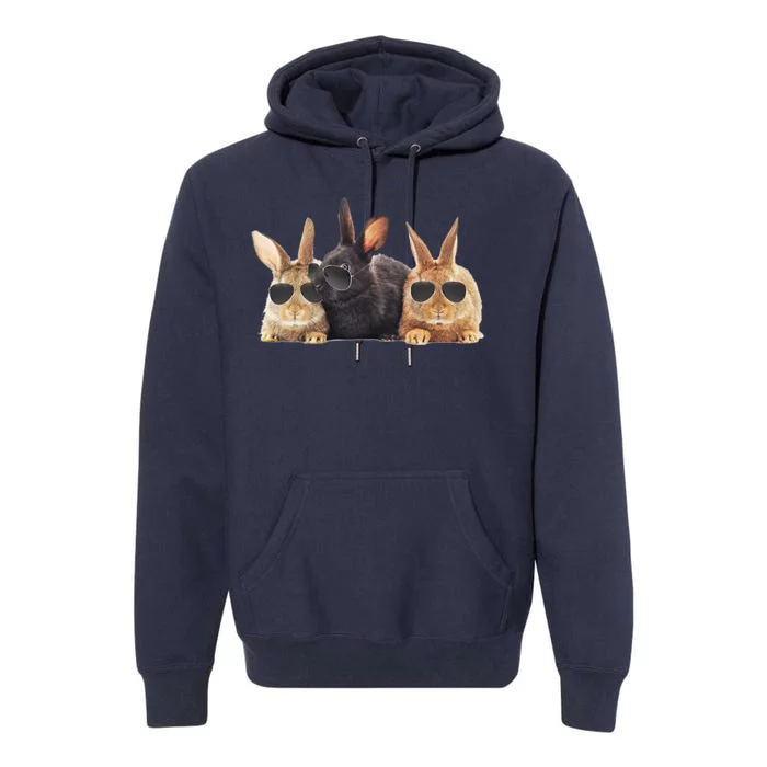 Hipster Cool Rabbit Premium Hoodie