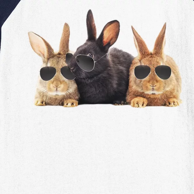 Hipster Cool Rabbit Baseball Sleeve Shirt