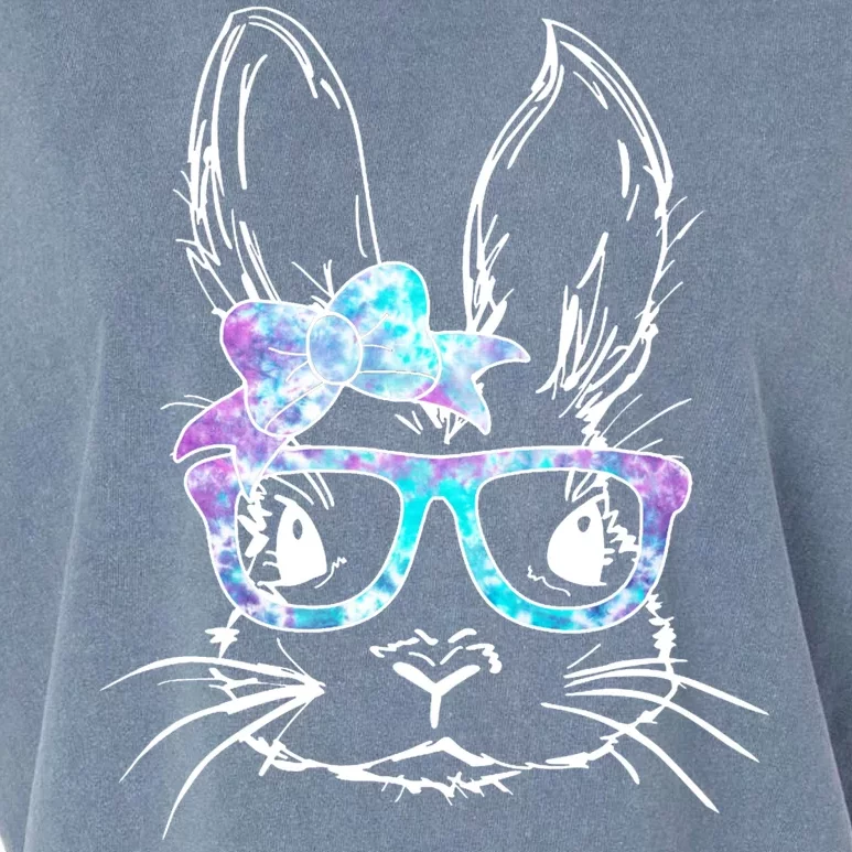 Hipster Easter Bunny Floral Garment-Dyed Women's Muscle Tee