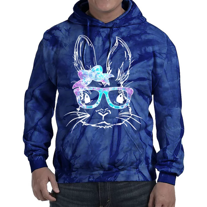 Hipster Easter Bunny Floral Tie Dye Hoodie