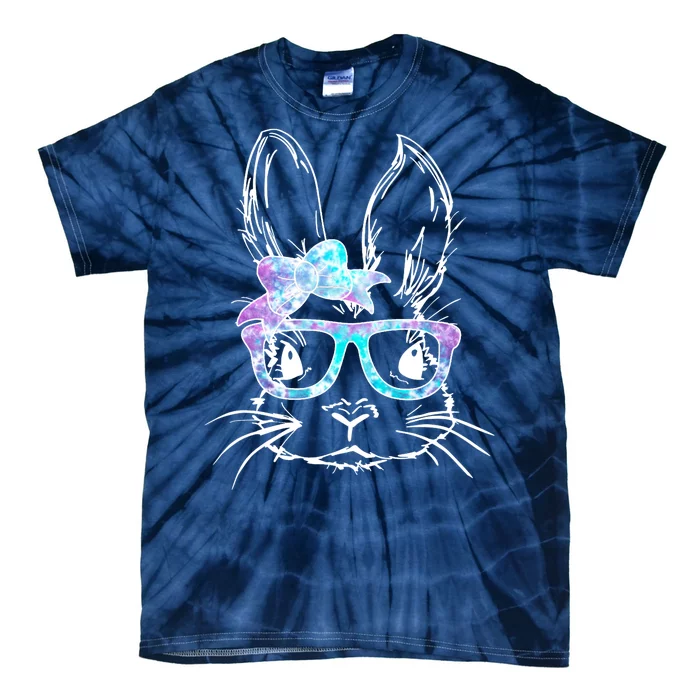 Hipster Easter Bunny Floral Tie-Dye T-Shirt