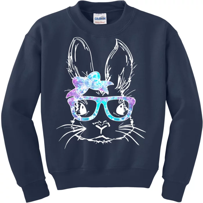 Hipster Easter Bunny Floral Kids Sweatshirt