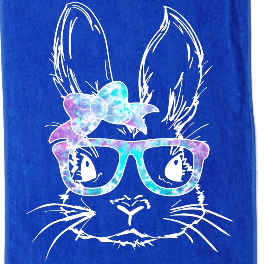 Hipster Easter Bunny Floral Platinum Collection Golf Towel