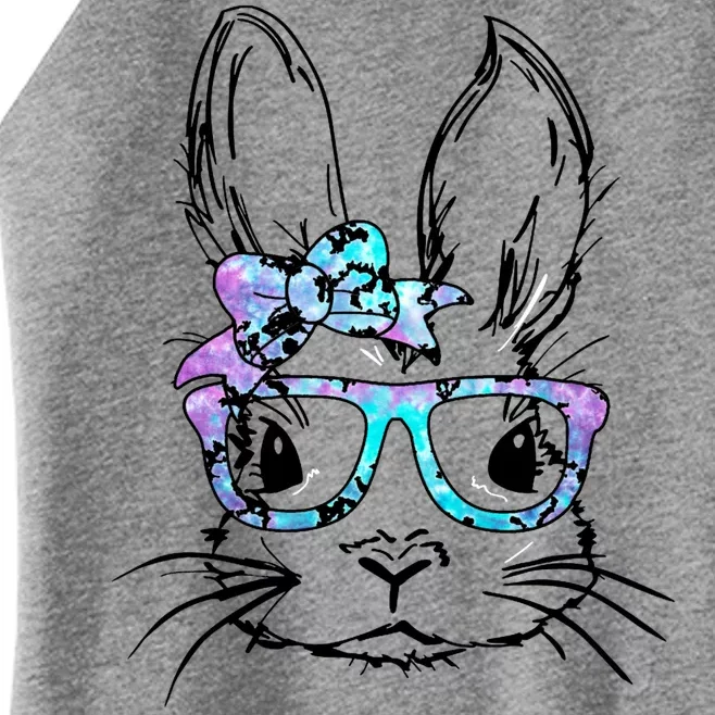 Hipster Easter Bunny Floral Women’s Perfect Tri Rocker Tank