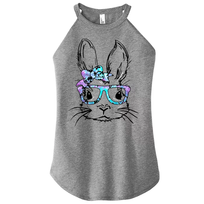 Hipster Easter Bunny Floral Women’s Perfect Tri Rocker Tank