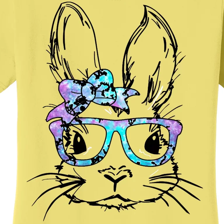 Hipster Easter Bunny Floral Women's T-Shirt