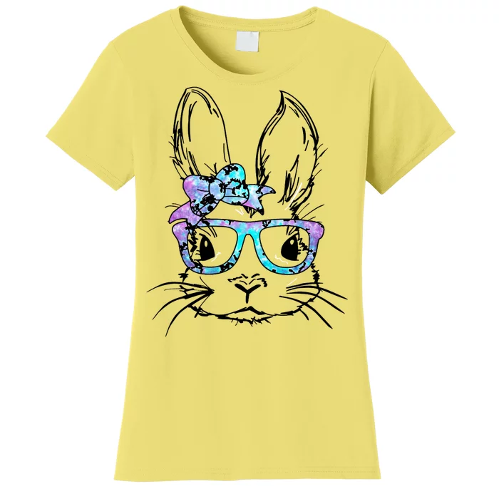 Hipster Easter Bunny Floral Women's T-Shirt