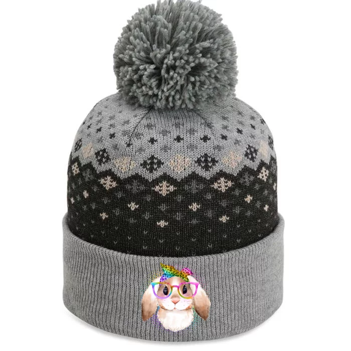 Hipster Rabbit Cute Easter Bunny The Baniff Cuffed Pom Beanie