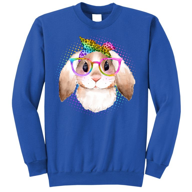 Hipster Rabbit Cute Easter Bunny Sweatshirt