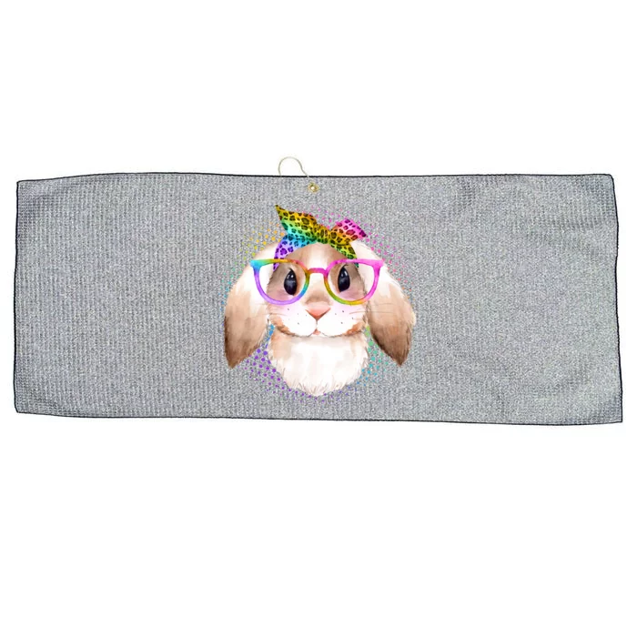 Hipster Rabbit Cute Easter Bunny Large Microfiber Waffle Golf Towel