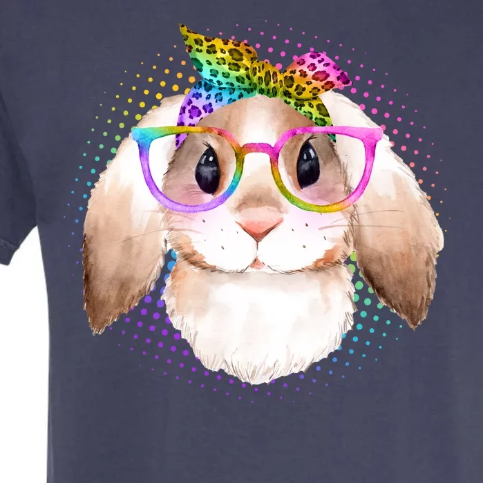 Hipster Rabbit Cute Easter Bunny Garment-Dyed Heavyweight T-Shirt