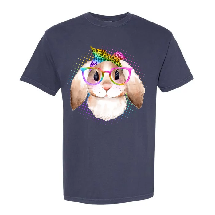 Hipster Rabbit Cute Easter Bunny Garment-Dyed Heavyweight T-Shirt