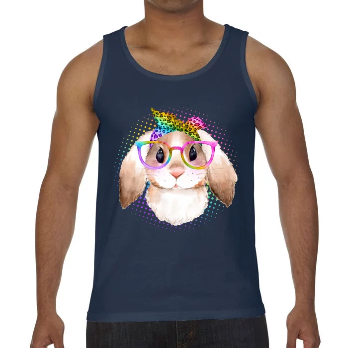 Hipster Rabbit Cute Easter Bunny Comfort Colors® Tank Top