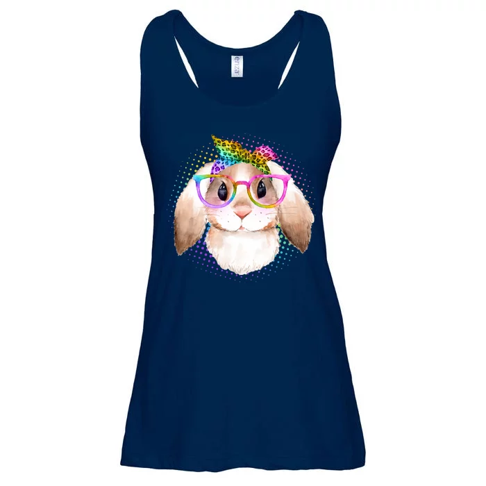 Hipster Rabbit Cute Easter Bunny Ladies Essential Flowy Tank