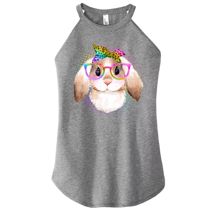 Hipster Rabbit Cute Easter Bunny Women’s Perfect Tri Rocker Tank