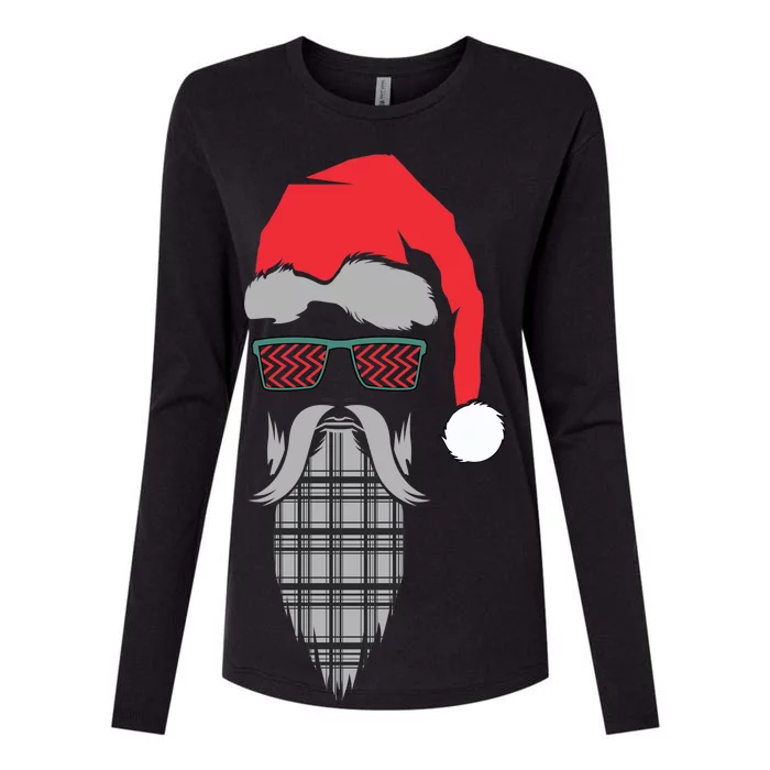 Hipster Santa Claus Womens Cotton Relaxed Long Sleeve T-Shirt