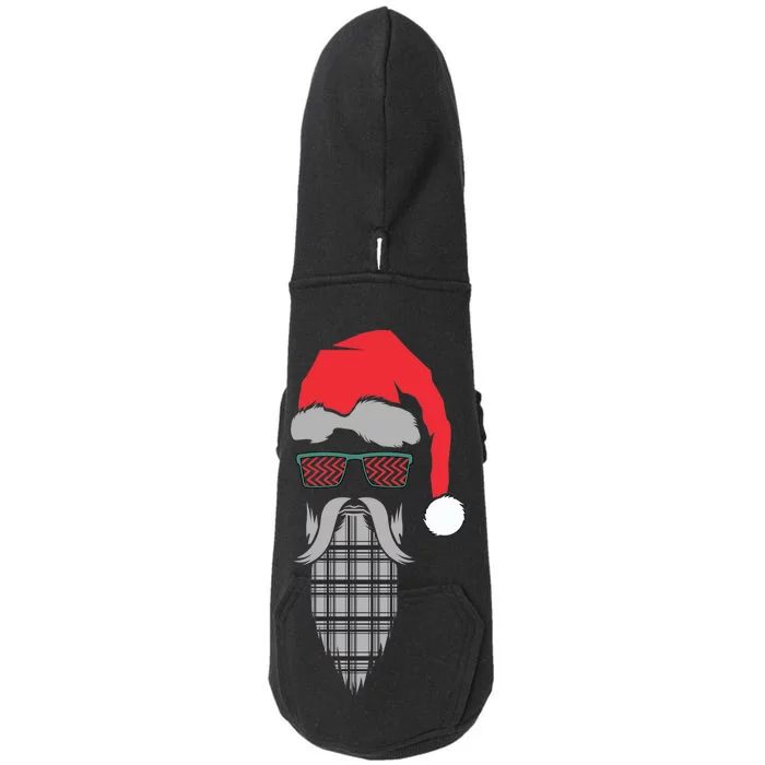 Hipster Santa Claus Doggie 3-End Fleece Hoodie