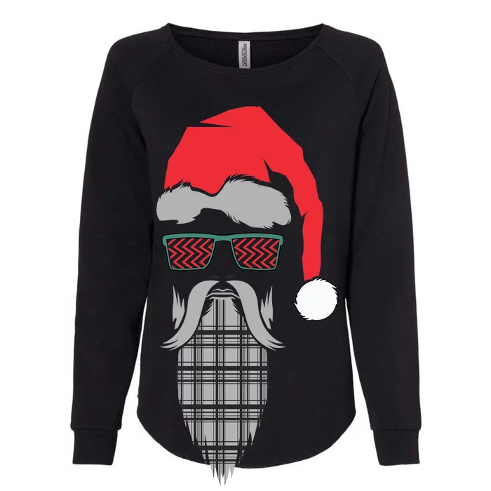 Hipster Santa Claus Womens California Wash Sweatshirt