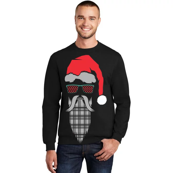 Hipster Santa Claus Tall Sweatshirt