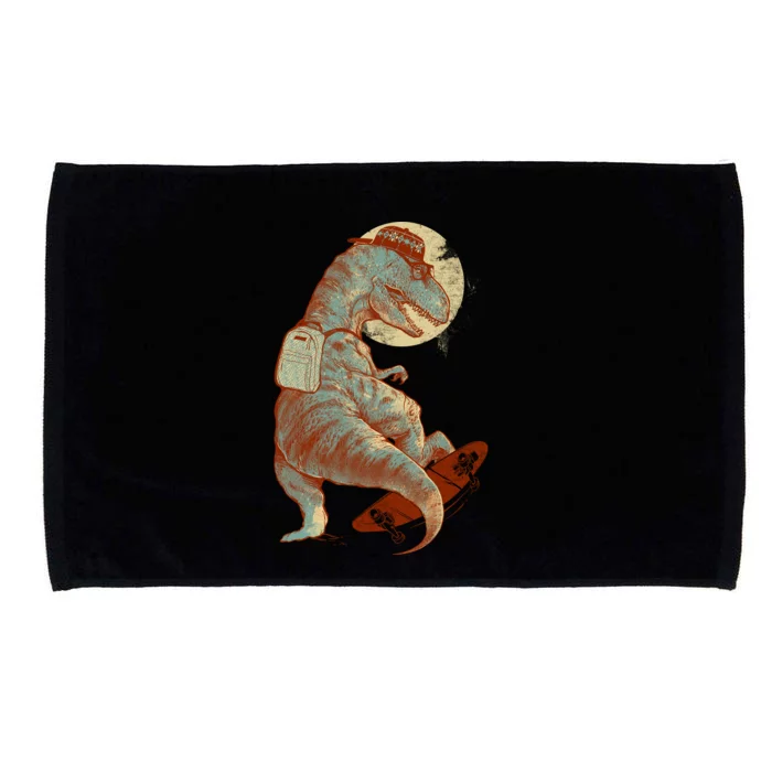 Hipster T-Rex Skateboarding Microfiber Hand Towel