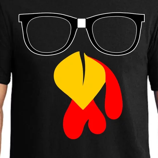 Hipster Turkey Nerd Glasses Thanksgiving Pajama Set