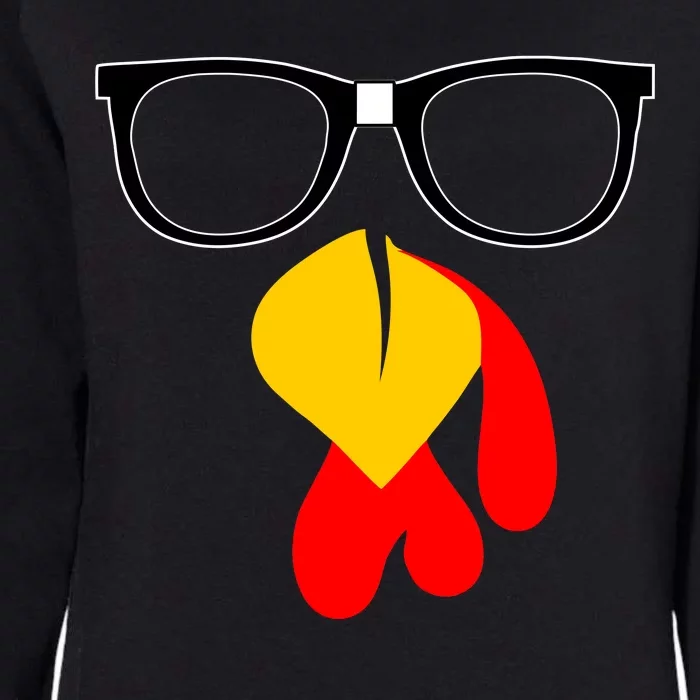 Hipster Turkey Nerd Glasses Thanksgiving Womens California Wash Sweatshirt