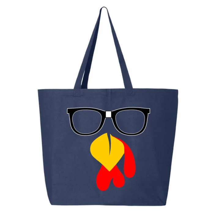 Hipster Turkey Nerd Glasses Thanksgiving 25L Jumbo Tote