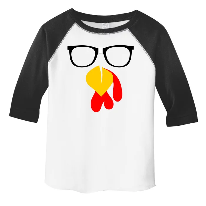 Hipster Turkey Nerd Glasses Thanksgiving Toddler Fine Jersey T-Shirt