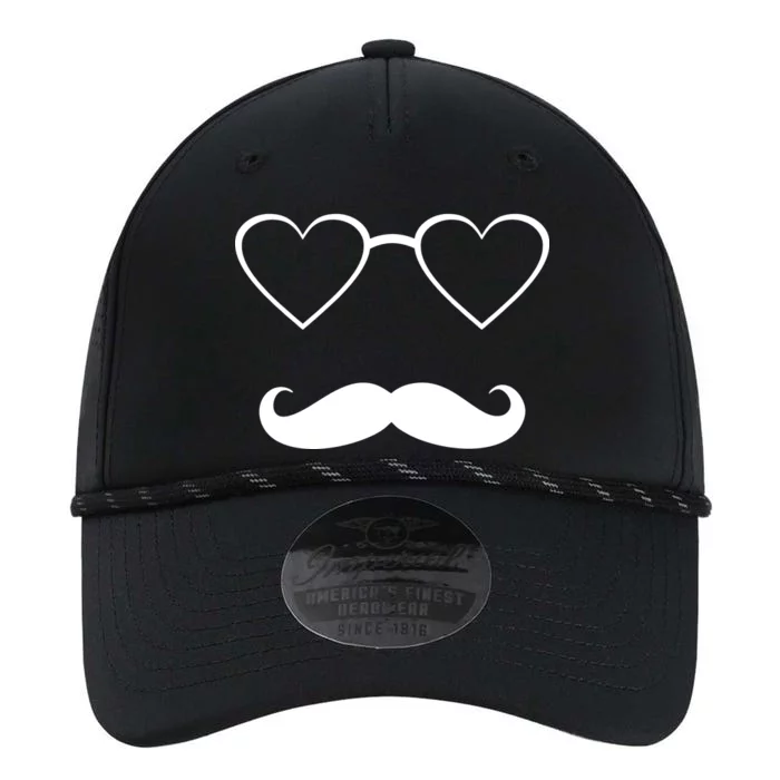 Hipster Valentine's Day Heart Glasses w/ Mustache Performance The Dyno Cap