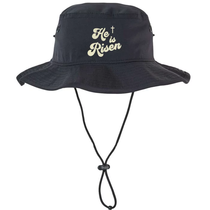 He Is Risen Cross Jesus Easter Day Christians Legacy Cool Fit Booney Bucket Hat