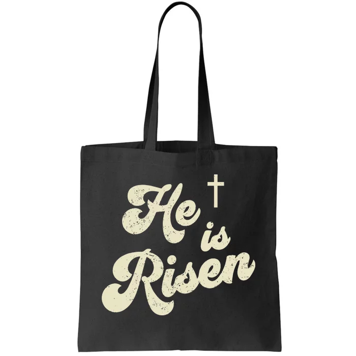 He Is Risen Cross Jesus Easter Day Christians Tote Bag