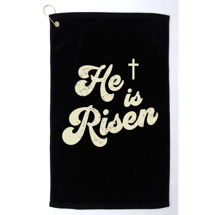 He Is Risen Cross Jesus Easter Day Christians Platinum Collection Golf Towel