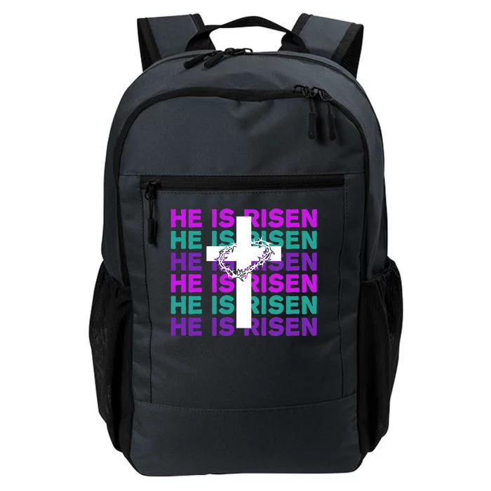 He Is Risen Retro Cross Easter Daily Commute Backpack