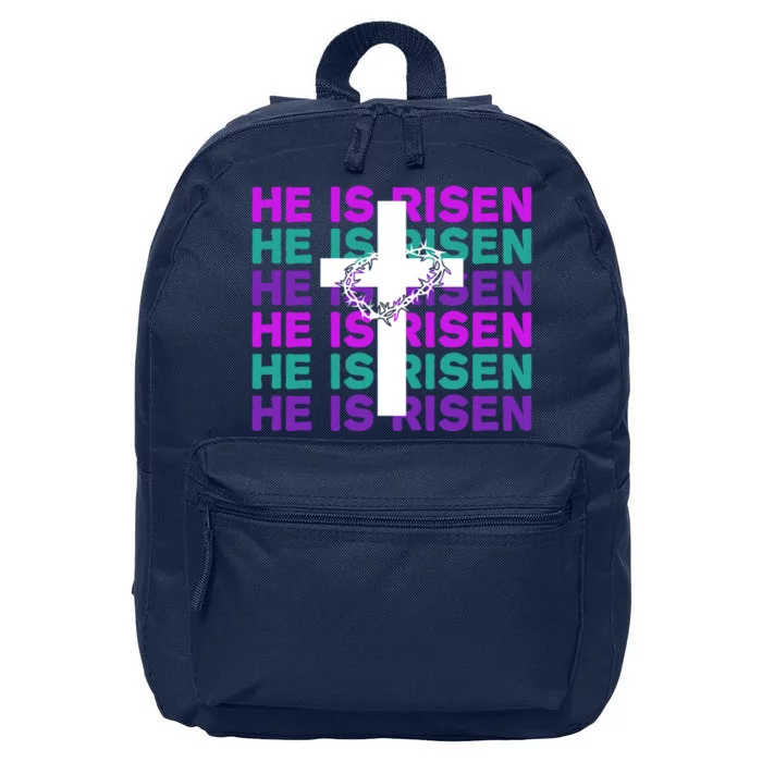 He Is Risen Retro Cross Easter 16 in Basic Backpack